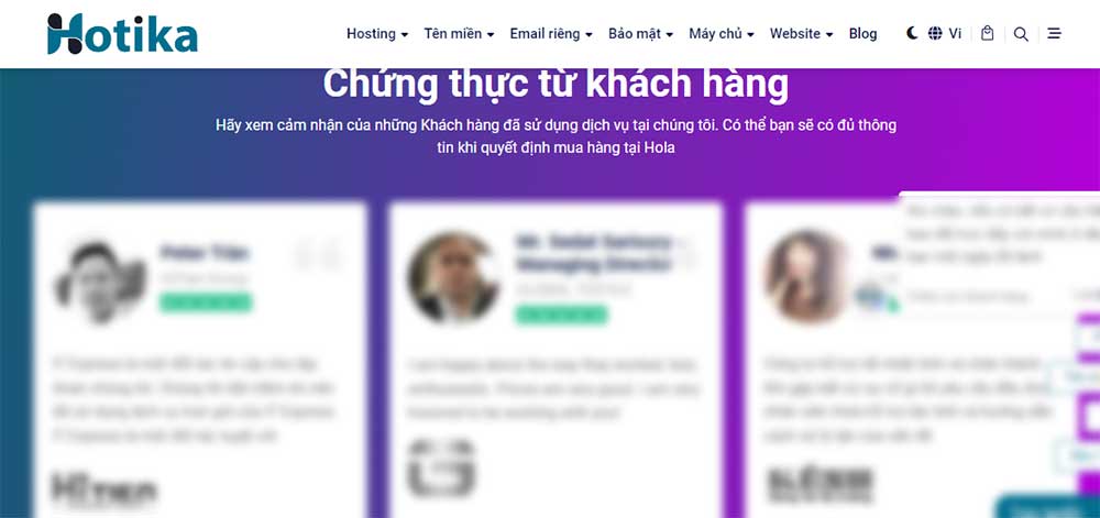Hiển thị lời chứng thực tích cực từ khách hàng để tạo niềm tin